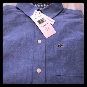 Lacoste Light Blue Long Sleeve Button Down Shirt